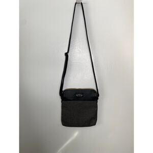 NWOT Pistil Woven Stripe Faux Leather Crossbody Bag - Gray & Black
